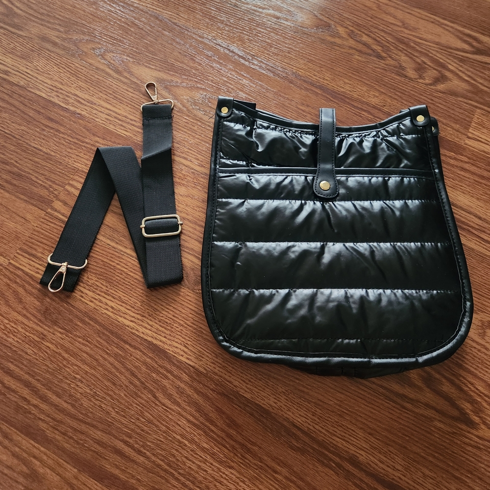 Black Quilted Crossbody Bag